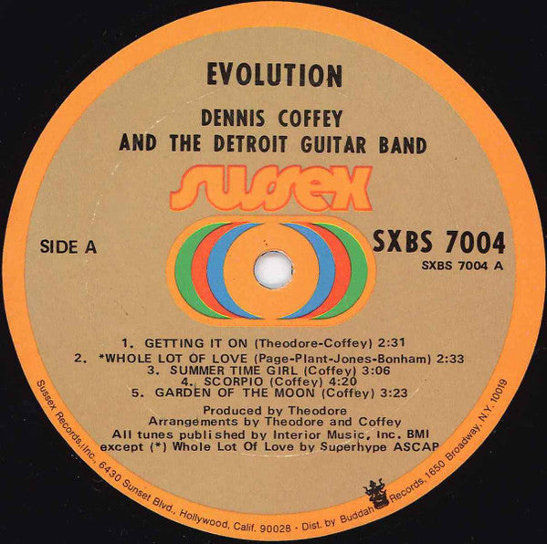 Dennis Coffey And The Detroit Guitar Band : Evolution (LP, Album, ARP)
