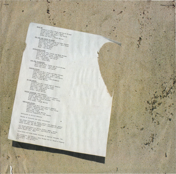 Neil Young : On The Beach (LP, Album, San)