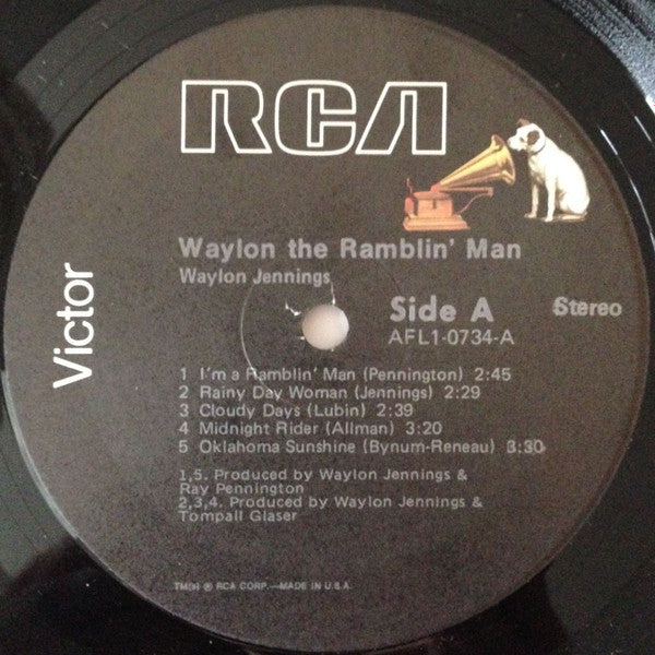 Waylon Jennings : Waylon The Ramblin' Man (LP, Album, RE)
