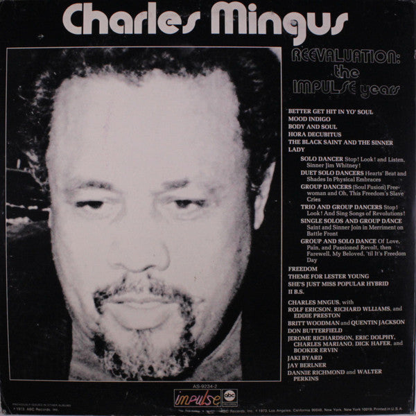 Charles Mingus : Reevaluation: The Impulse Years (2xLP, Album, Comp, Promo)