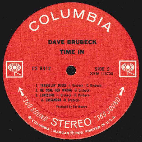 Dave Brubeck : Time In (LP, Album)