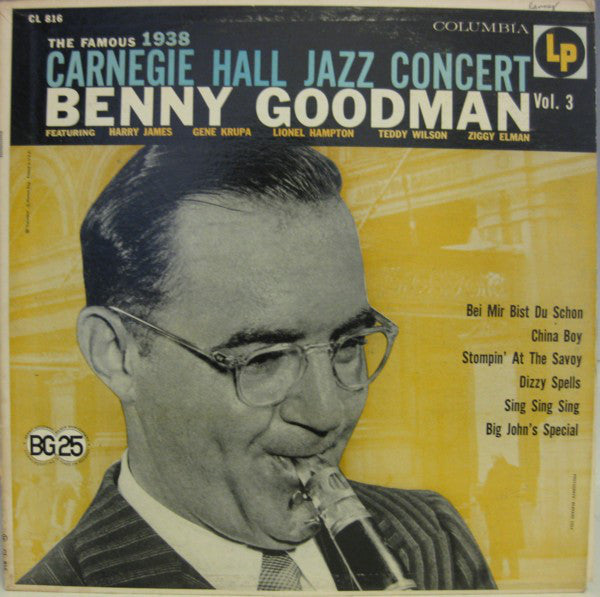 Benny Goodman : The Famous 1938 Carnegie Hall Jazz Concert Vol.3 (LP, Mono, RE, Ter)