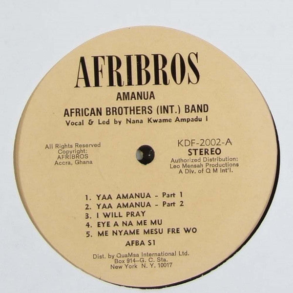 African Brothers Band (International)* : Amanua - The Best Of Kwame Ampadu (LP, Album)