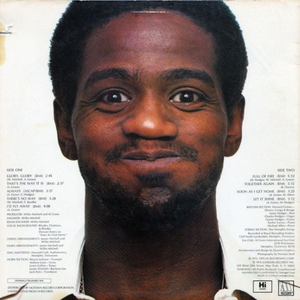 Al Green : Full Of Fire (LP, Album, RE)