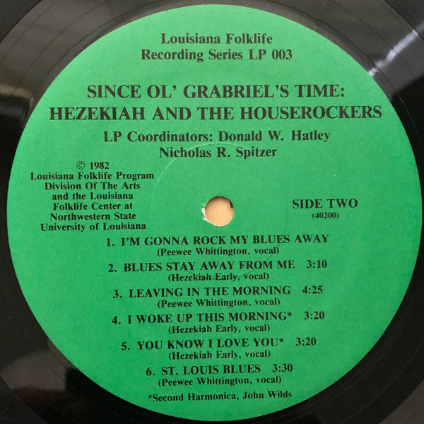 Hezekiah & The Houserockers : Since Ol' Gabriel's Time (LP, Album)