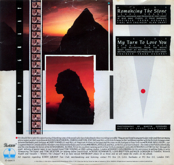 Eddy Grant : Romancing The Stone (7", Single, Styrene)