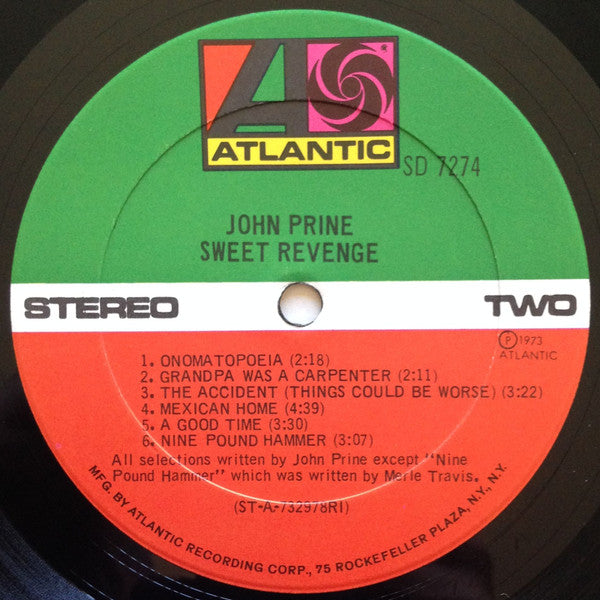 John Prine : Sweet Revenge (LP, Album, RP, RI)