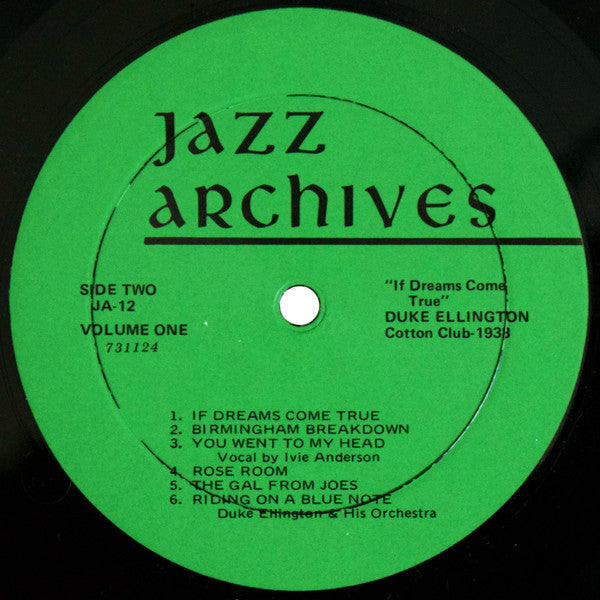 Duke Ellington : Cotton Club-1938, Volume One, If Dreams Come True (LP)