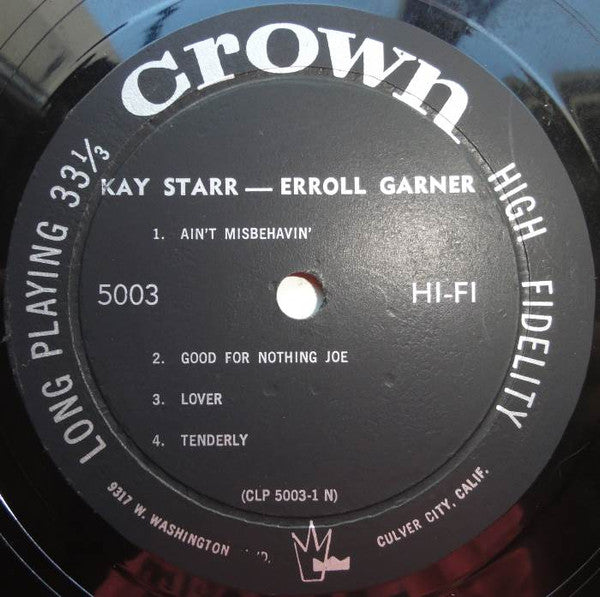 Kay Starr / Erroll Garner : Singin' Swingin' (LP, Album, Mono)