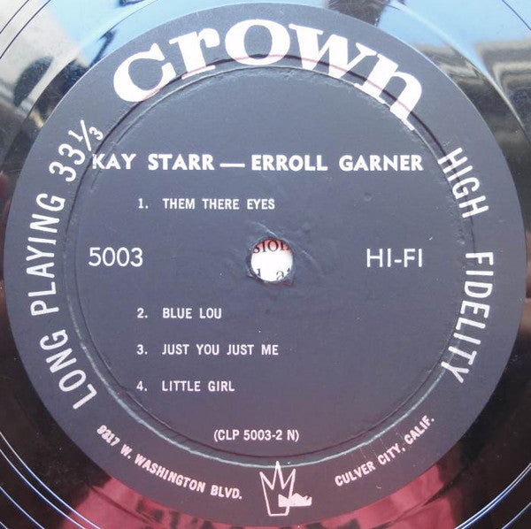 Kay Starr / Erroll Garner : Singin' Swingin' (LP, Album, Mono)
