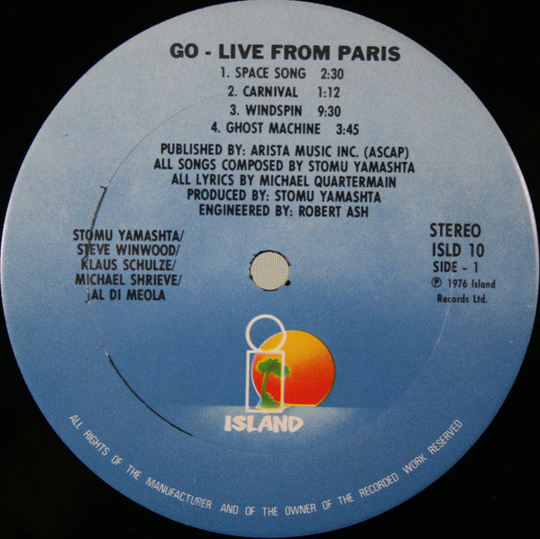 Stomu Yamashta's Go : Go Live From Paris (2xLP, Album, Ter)