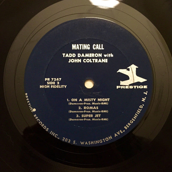 John Coltrane With Tadd Dameron : Mating Call (LP, Album, Mono, RE)