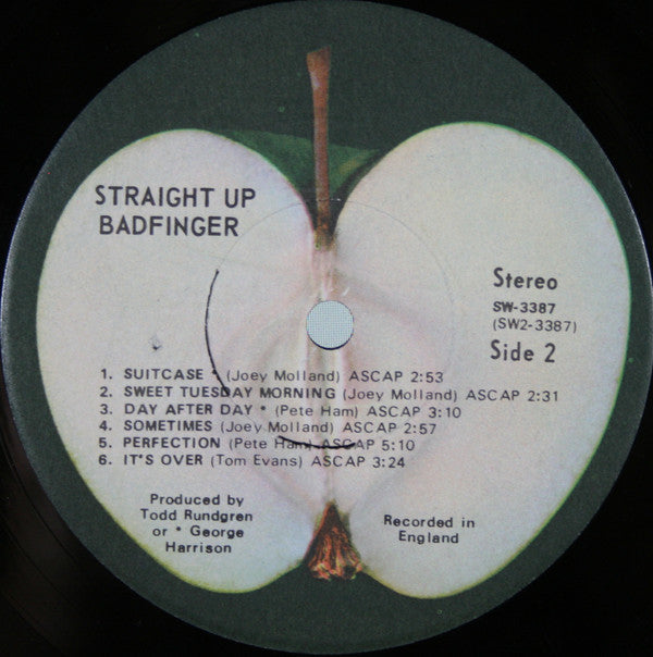 Badfinger : Straight Up (LP, Album, Jac)