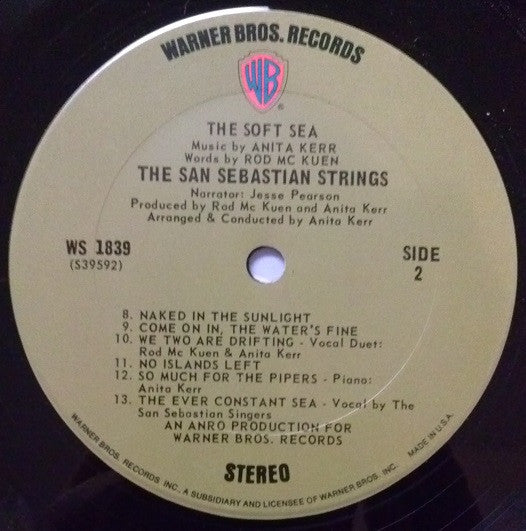 Rod McKuen / Anita Kerr / The San Sebastian Strings : The Soft Sea (LP, Album)