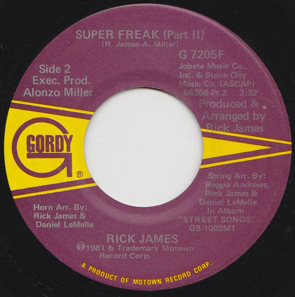 Rick James : Super Freak (7", Single)
