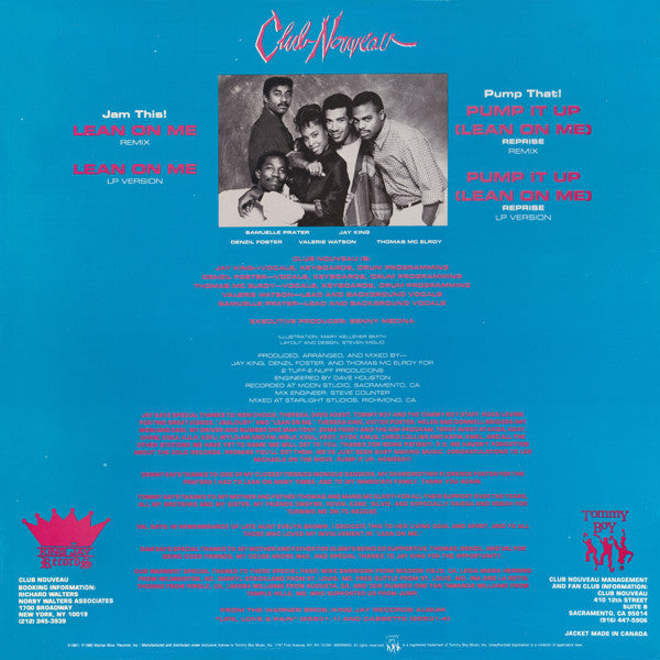 Club Nouveau : Lean On Me (Remix) (12")