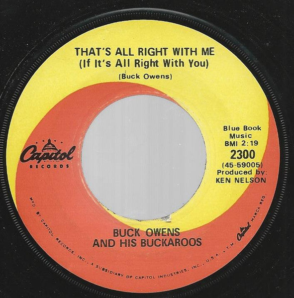 Buck Owens And His Buckaroos : I've Got You On My Mind Again (7", Single)