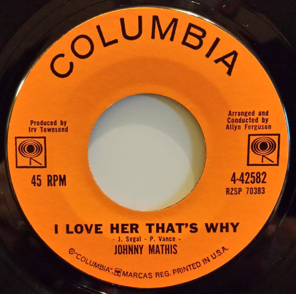 Johnny Mathis : Gina (7", Single, Styrene, Ter)