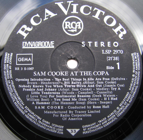 Sam Cooke : Sam Cooke At The Copa (LP, Album)