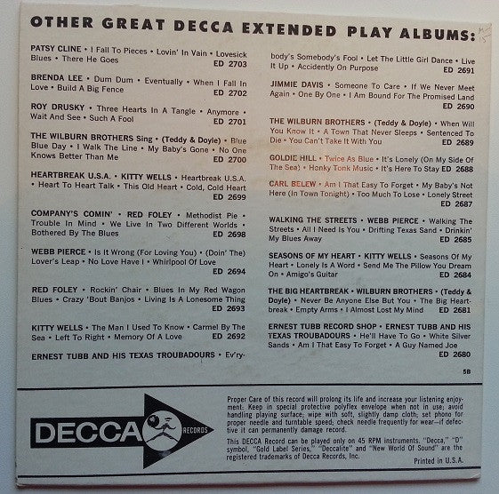 Kitty Wells : Dust On The Bible (7", EP, Mono)