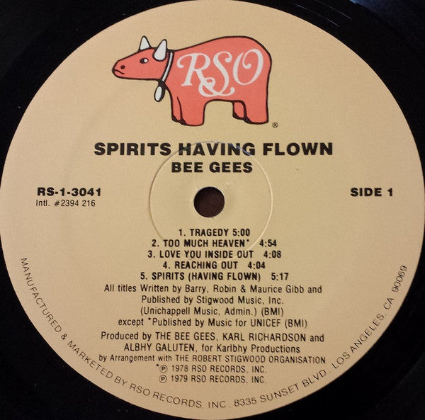 Bee Gees : Spirits Having Flown (LP, Album, Als)