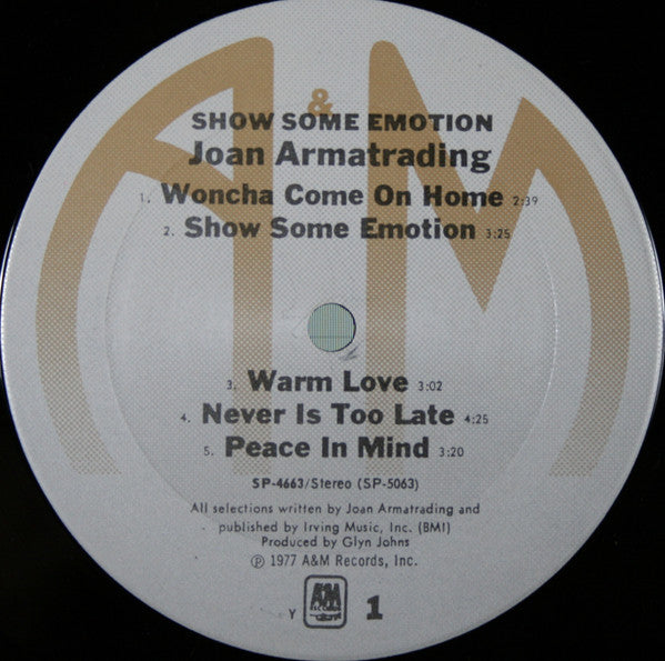 Joan Armatrading : Show Some Emotion (LP, Album, Ter)