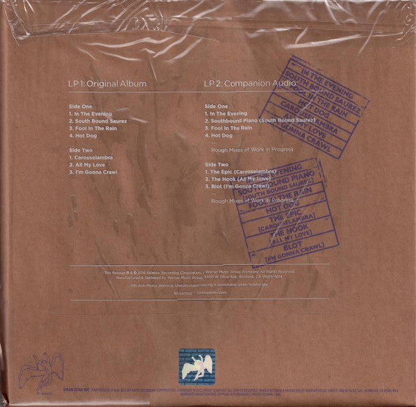 Led Zeppelin : In Through The Out Door (LP, Album, RE, RM, "A" + LP, Album, RM + Dlx, 180)