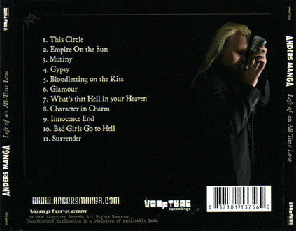 Anders Manga : Left Of An All-Time Low (CD, Album)