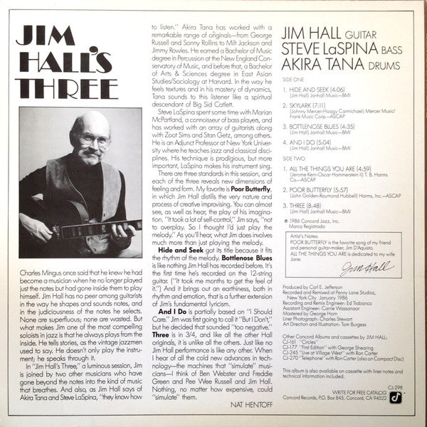 Jim Hall : Jim Hall's Three (LP, Album)