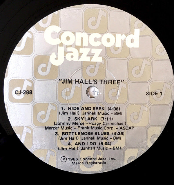 Jim Hall : Jim Hall's Three (LP, Album)