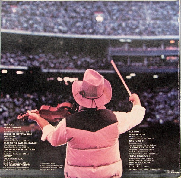 Merle Haggard : Rainbow Stew - Live At Anaheim Stadium (LP, Album, Glo)