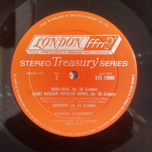 Balakirev* / Liadov*, L'Orchestre De La Suisse Romande, Ansermet* : Tamar-Symphonic Poem / Orchestral Music (LP, Album, RE)