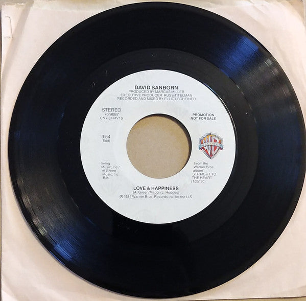 David Sanborn : Love & Happiness (7", Single, Promo, Styrene)