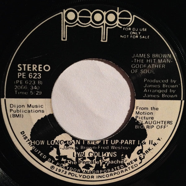 Lyn Collins (The Female Preacher)* : How Long Can I Keep It Up (7", Single, Promo, Whi)