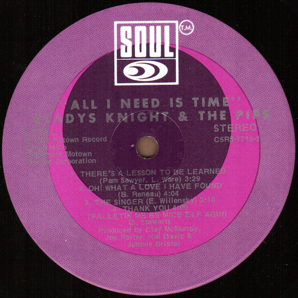 Gladys Knight And The Pips : All I Need Is Time (LP, Album)