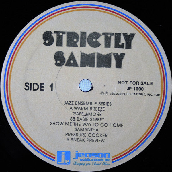 Sammy Nestico : Strictly Sammy (LP, Promo)