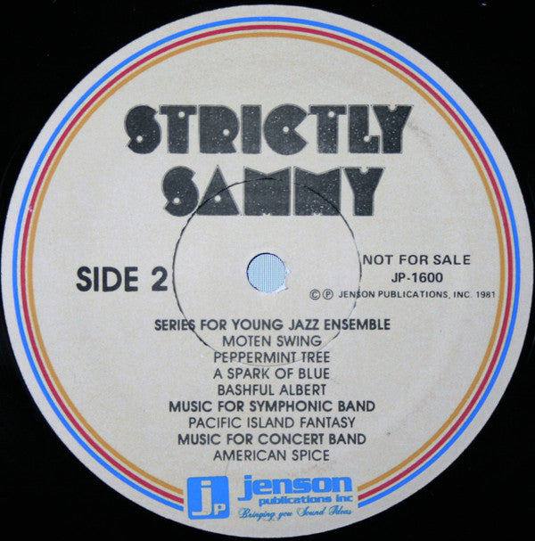 Sammy Nestico : Strictly Sammy (LP, Promo)