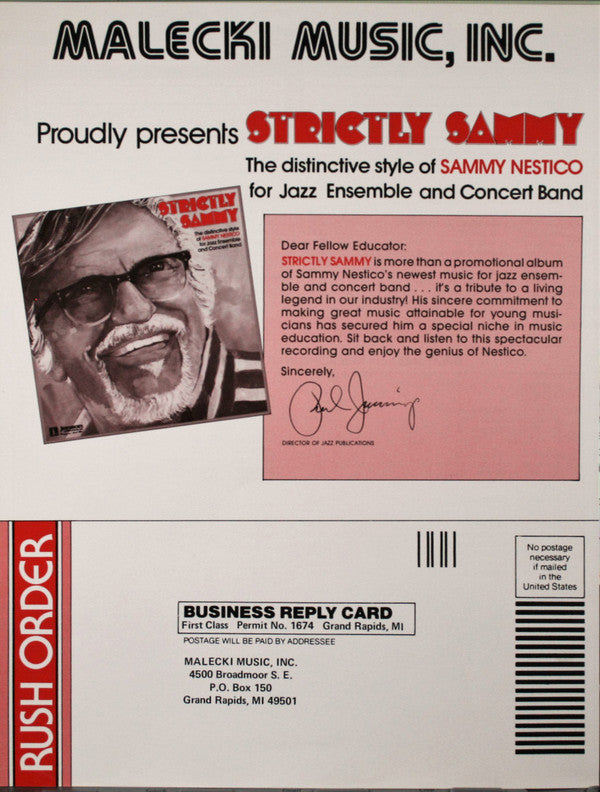 Sammy Nestico : Strictly Sammy (LP, Promo)