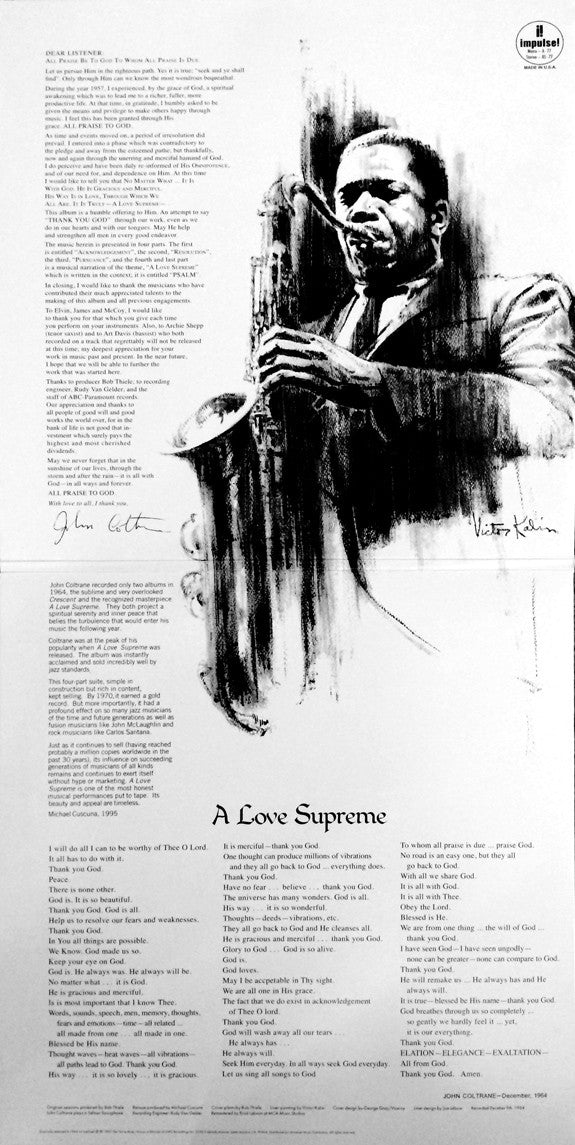 John Coltrane : A Love Supreme (LP, Album, RE, RM, TML)