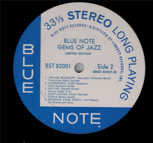 Various : Blue Note Gems Of Jazz (LP, Comp, Ltd, RE, Ele)