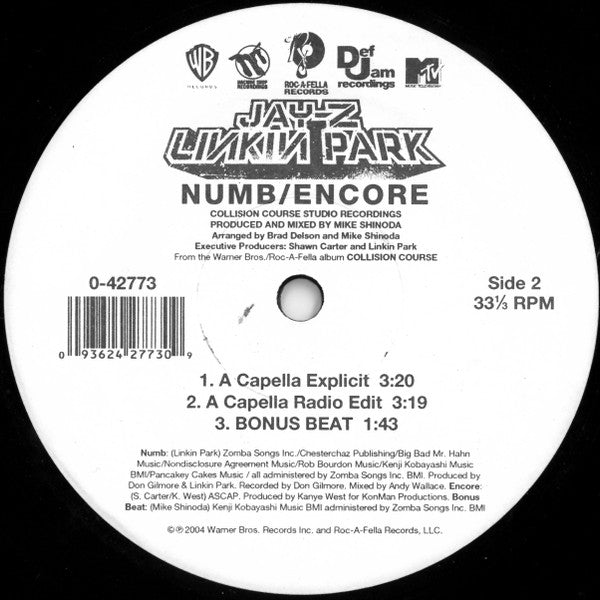 Jay-Z / Linkin Park : Numb / Encore (12")