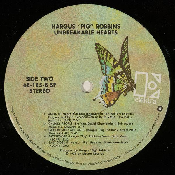 Hargus "Pig" Robbins* : Unbreakable Hearts (LP)