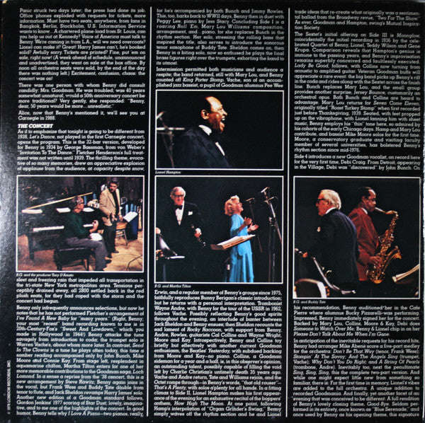 Benny Goodman : Live At Carnegie Hall 40th Anniversary Concert (2xLP, Album)