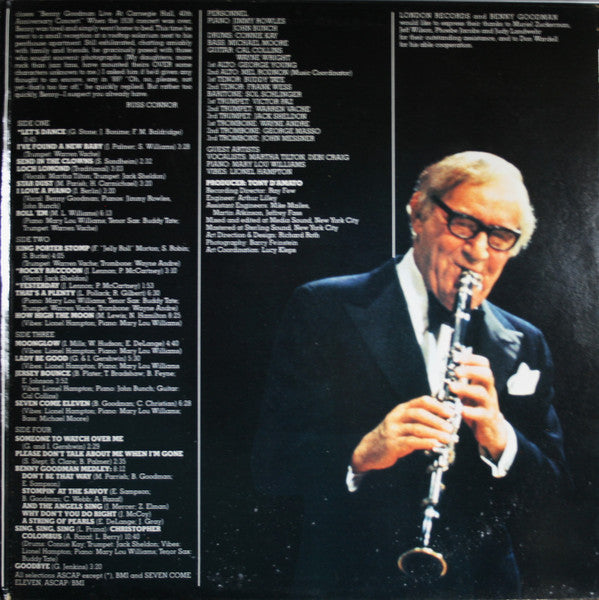 Benny Goodman : Live At Carnegie Hall 40th Anniversary Concert (2xLP, Album)