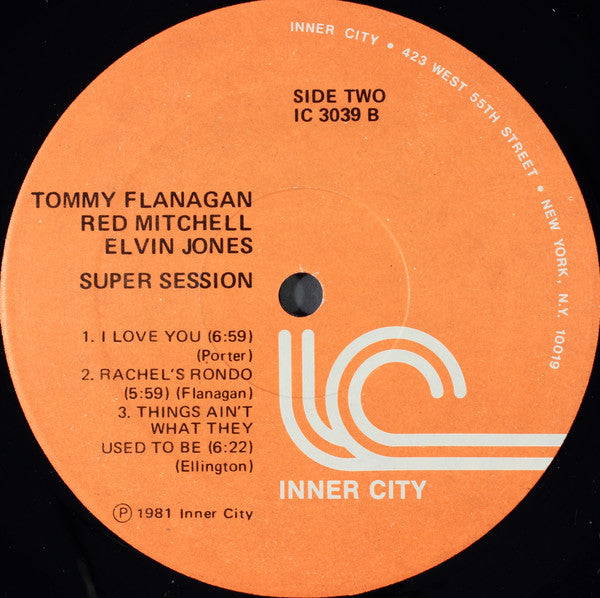 Tommy Flanagan, Red Mitchell, Elvin Jones : Super-Session (LP, Album)