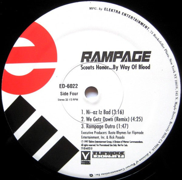 Rampage (2) : Scouts Honor... By Way Of Blood (2xLP, Album, Promo, Cle)