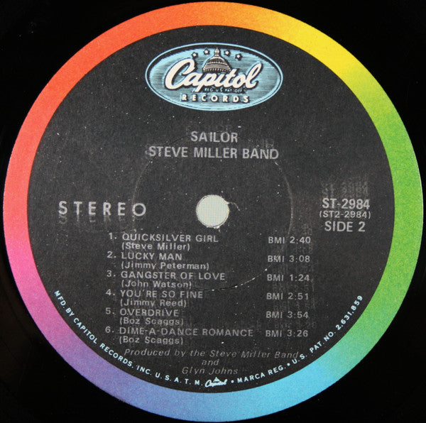 The Steve Miller Band* : Sailor (LP, Album, Jac)