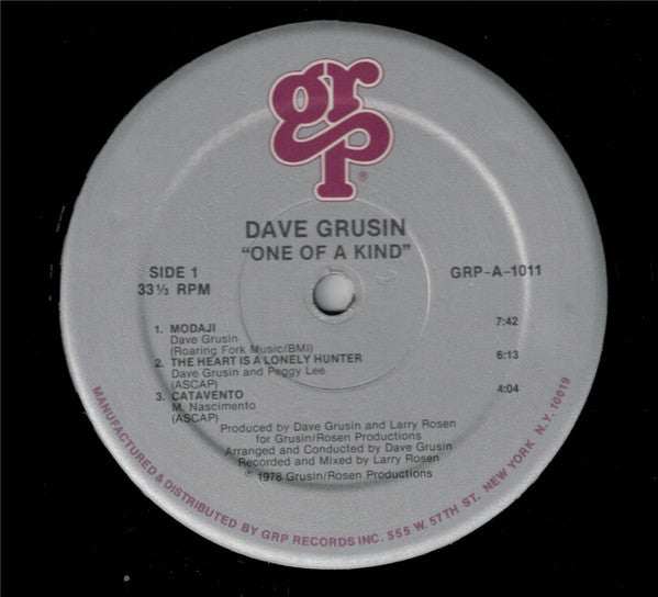 Dave Grusin : One Of A Kind (LP, Album)