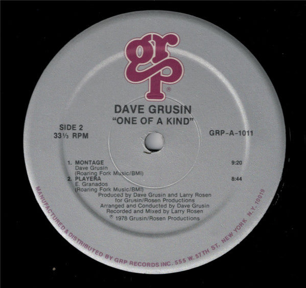Dave Grusin : One Of A Kind (LP, Album)