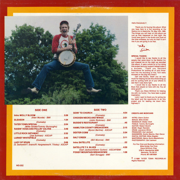Mike Snider (3) : Live at the Station Inn (LP, Album)